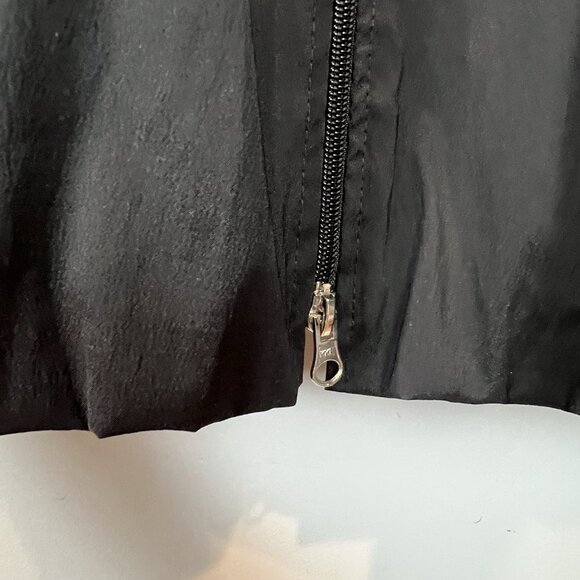 Joseph Ribkoff Sleeveless Bubble Hem Nylon Dress Zip Front Pockets Black Sz 8 - Picture 4 of 13